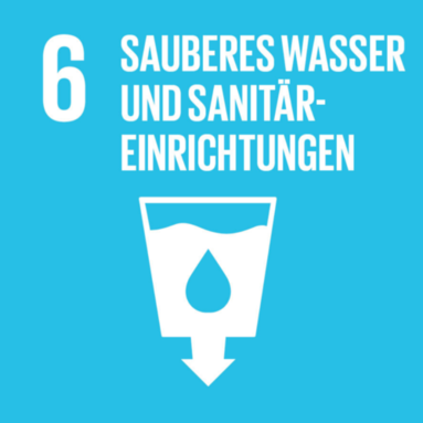 Symbol für sauberes Wasser und Sanitäreinrichtungen