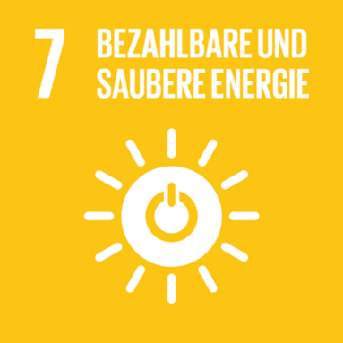 Symbol für Ziel 7: Bezahlbare und saubere Energie