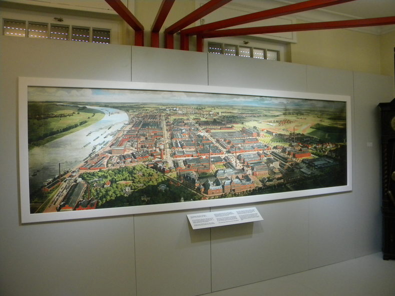 Gemälde "Das Werk Leverkusen" (1912-1921) von Otto Bollhagen