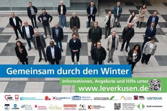 Plakat Gemeinsam durch den Winter mit Sponsoren