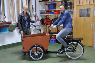 Vorstellung des E-Lastenrads bei der Stadt Leverkusen