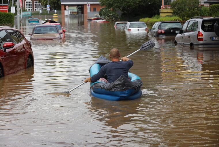 Symbolbild: Hochwasser in Leverkusen am 14.07.2021