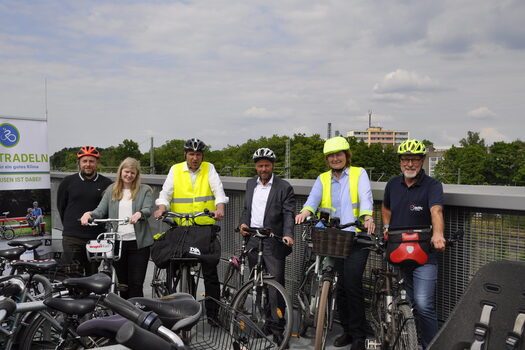 auf dem Dach des Radparkhauses