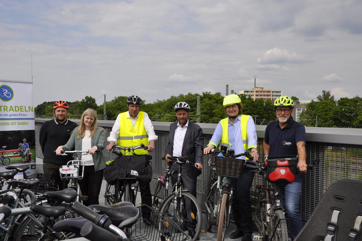 auf dem Dach des Radparkhauses