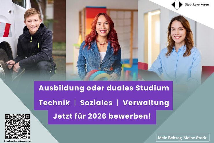 Ausbildung 2026 bei der Stadt Leverkusen - jetzt bewerben