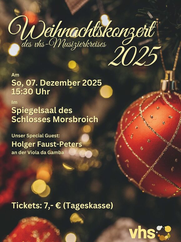 Flyer vhs Weihnachtskonzert