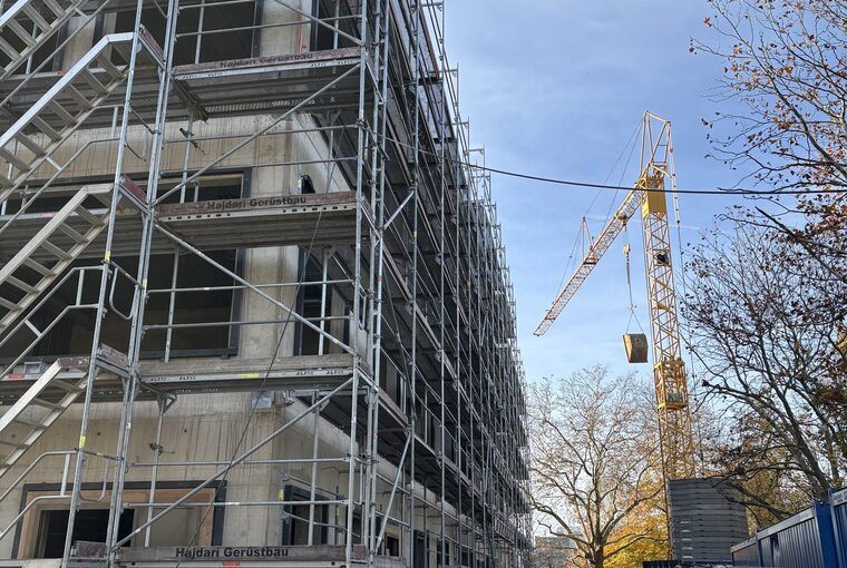 Außenansicht Rohbau Regenbogenschule