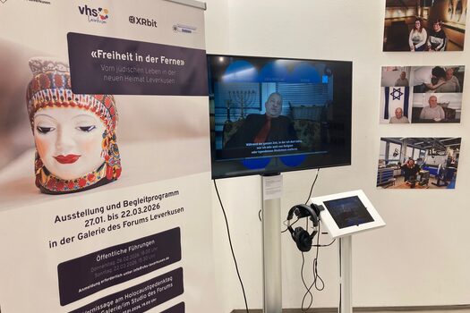 Auszug aus der Ausstellung «Freiheit in der Ferne - vom jüdischen Leben in der neuen Heimat Leverkusen»