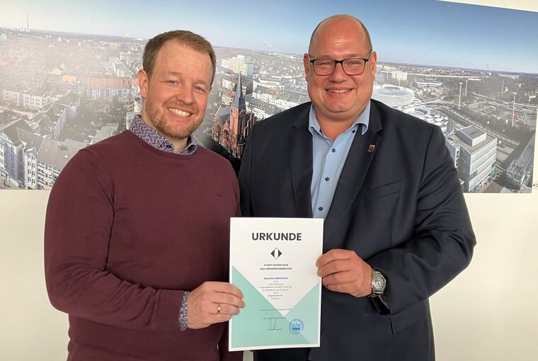 Ernennung des neuen Stadtkämmerers Sascha Inderwisch (im Foto links)