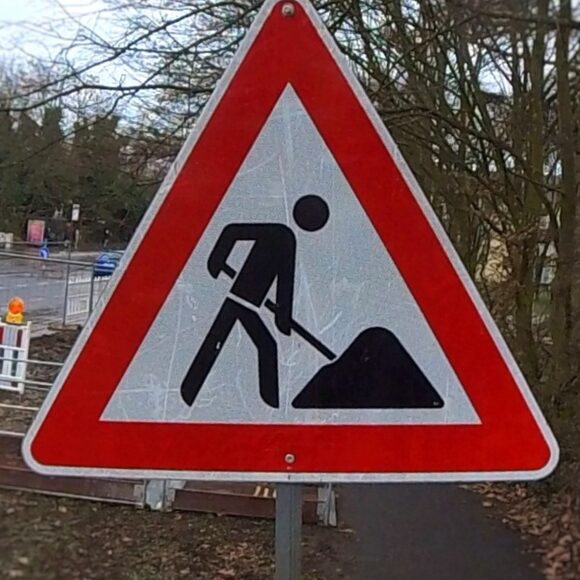Baustellenschild