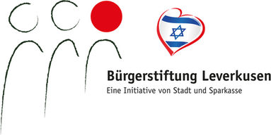 Logo der Bürgerstiftung mit Herz israelische Flagge