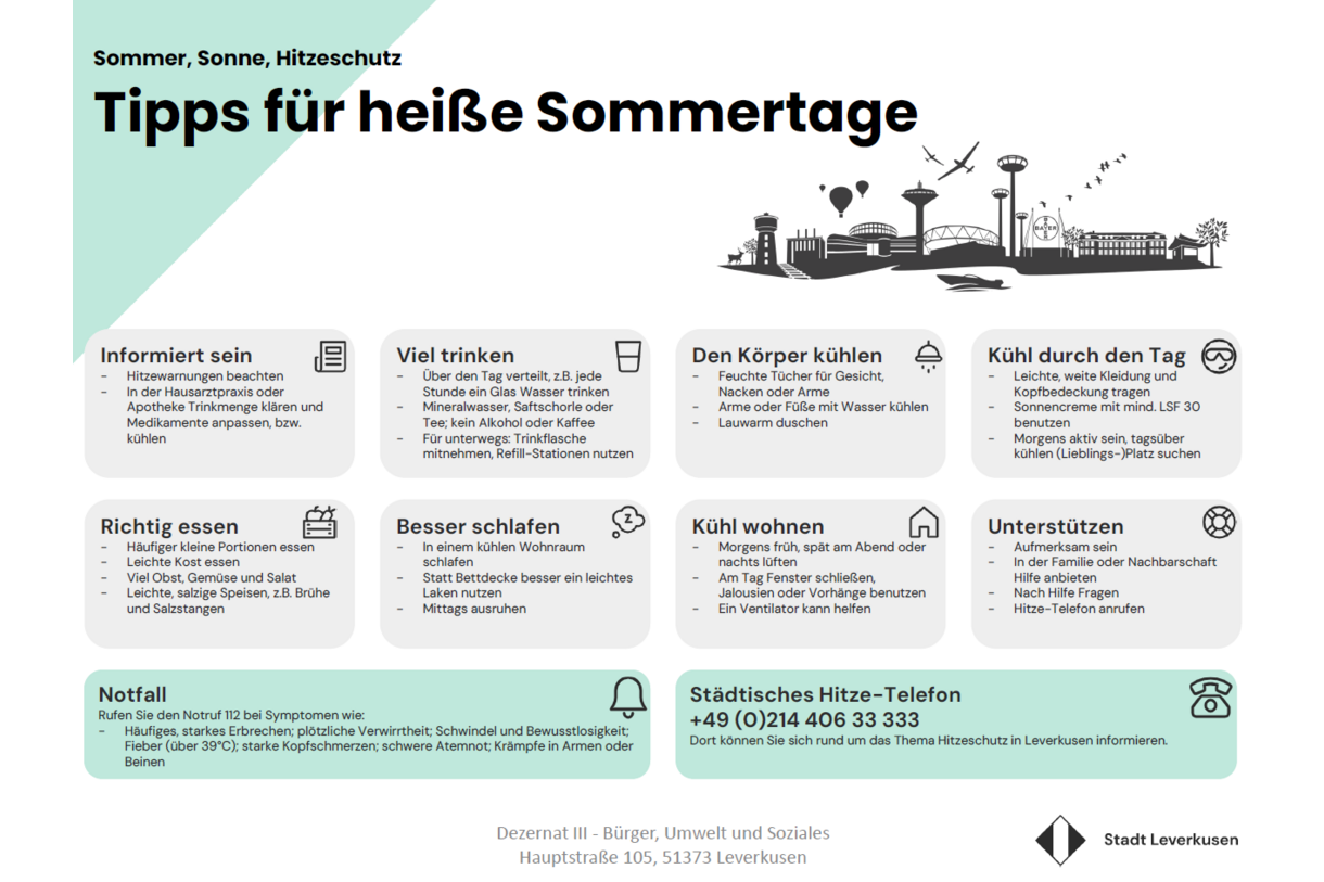 Plakat Hitzetipps