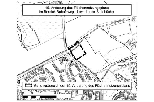 Geltungsbereich der 15. Änderung Flächennutzungsplan