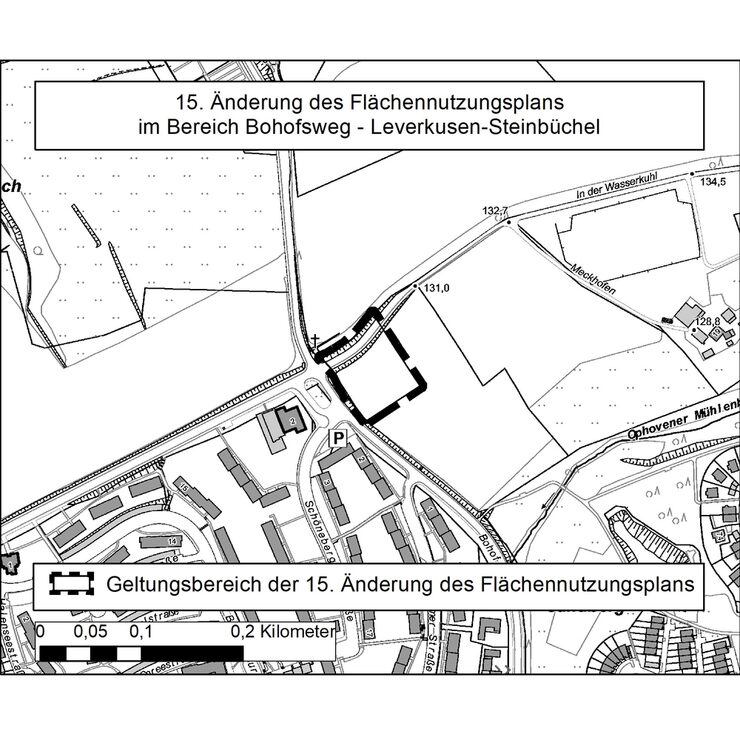 Geltungsbereich der 15. Änderung Flächennutzungsplan