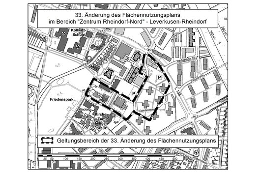 Geltungsbereich der 33. Änderung Flächennutzungsplan
