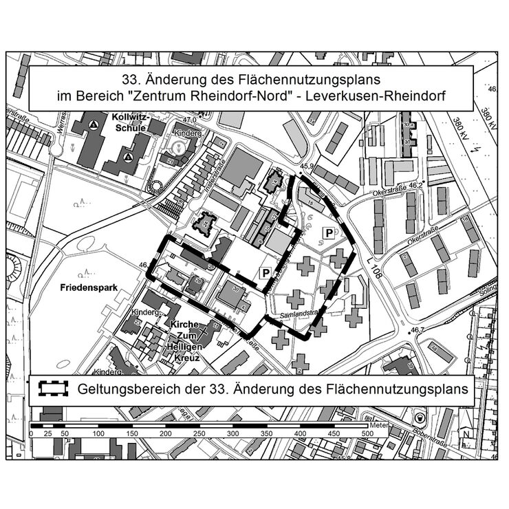Geltungsbereich der 33. Änderung Flächennutzungsplan