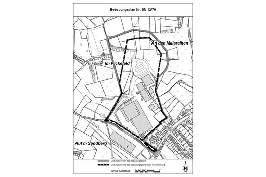 Geltungsbereich des Bebauungsplans Nr. BN 12/70