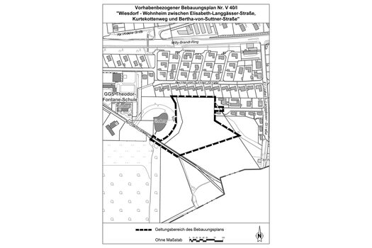 Geltungsbereich des vorhabenbezogenen Bebauungsplans V 40/I