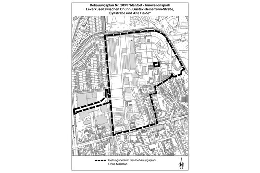 Geltungsbereich des Bebauungsplans Nr. 283/I