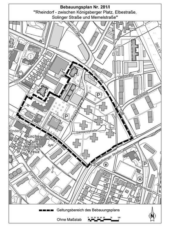 Geltungsbereich des Bebauungsplans Nr. 281/I