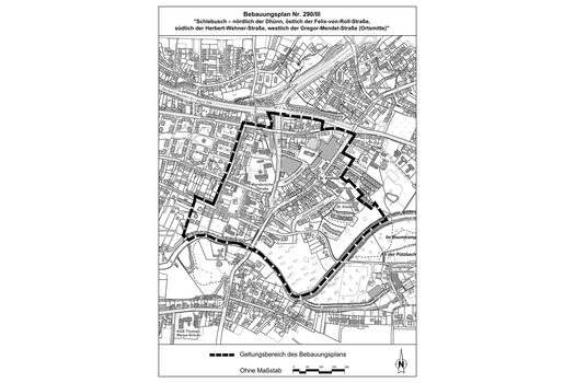 Geltungsbereich des Bebauungsplans Nr. 290/III