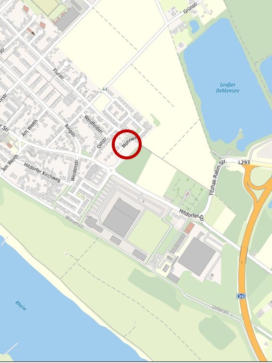 Lage Mohnweg im Stadtgebiet