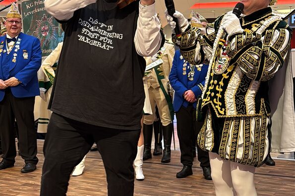 Prinz Rogério I. und Oberbürgermeister Stefan Hebel