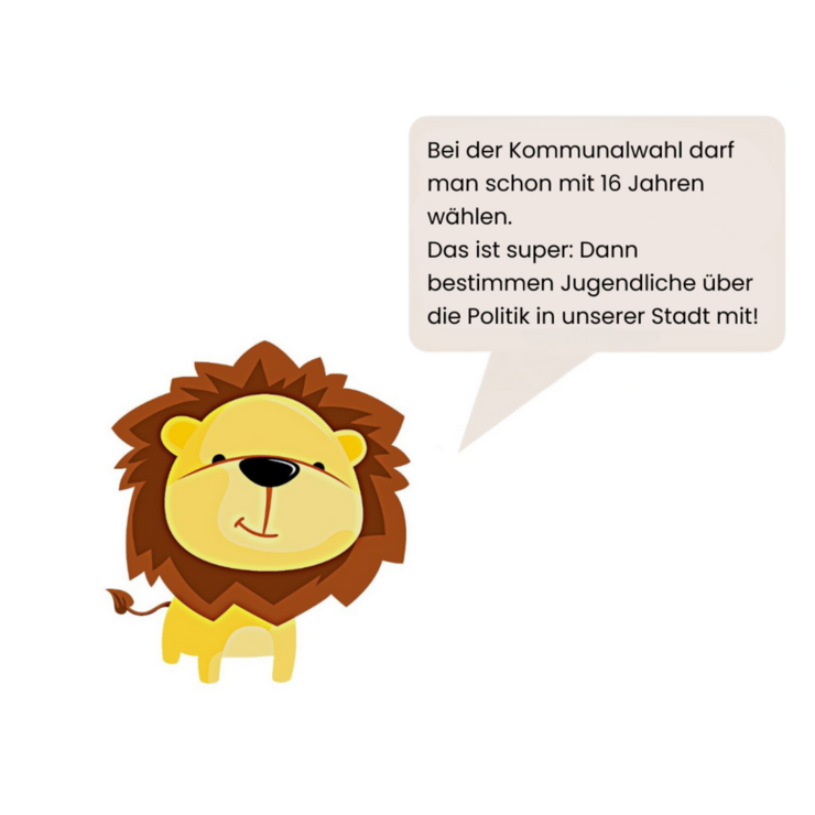 Der kleine Löwe erklärt das Wahlalter 16 Jahre