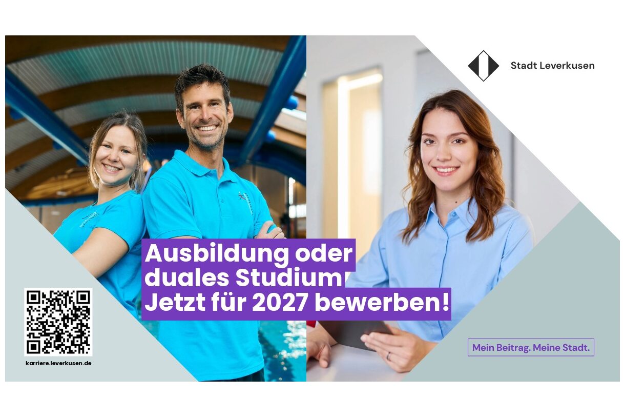 Ausbildung oder duales Studium bei der Stadt Leverkusen - Jetzt für 2027 bewerben