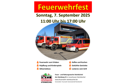 Plakat Feuerwehrfest Steinbüchel