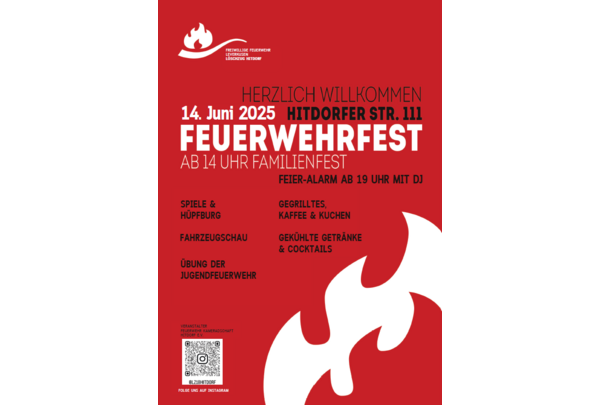 Plakat Feuerwehrfest Hitdorf