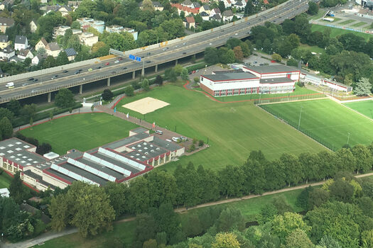 Die Kurt-Rieß-Anlage aus der Vogelperspektive
