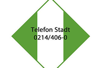 Logo Stadt mit Telefonnummer